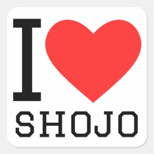 I love shojo square sticker
