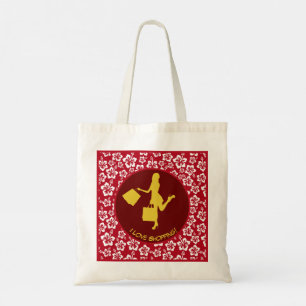 I Love Shopping Colourful Floral Pattern Tote Bag