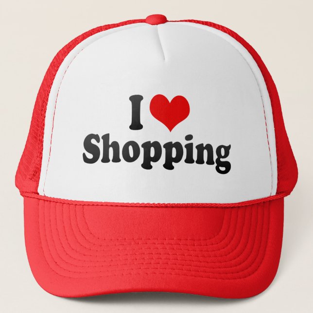 I Love Shopping Trucker Hat (Front)