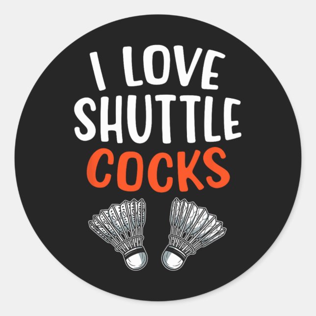 I Love Shuttle S  Classic Round Sticker (Front)