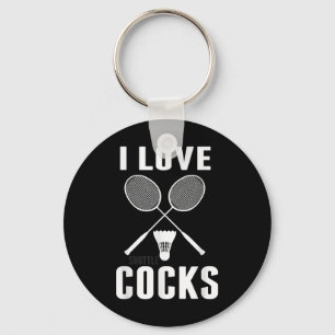 I Love Shuttles Funny Badminton Dad Key Ring