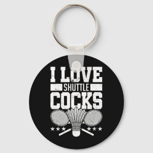 I Love Shuttles S Birdie Badminton Player Gift  Key Ring