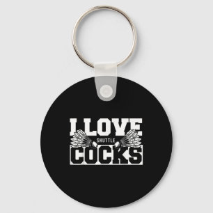 I Love Shuttles S Birdie Badminton Player  Key Ring