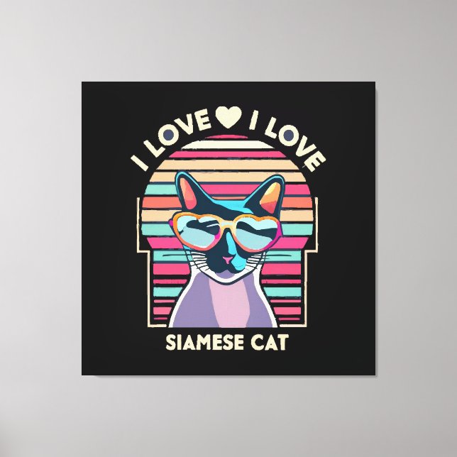 I love Siamese cat Canvas Print (Front)