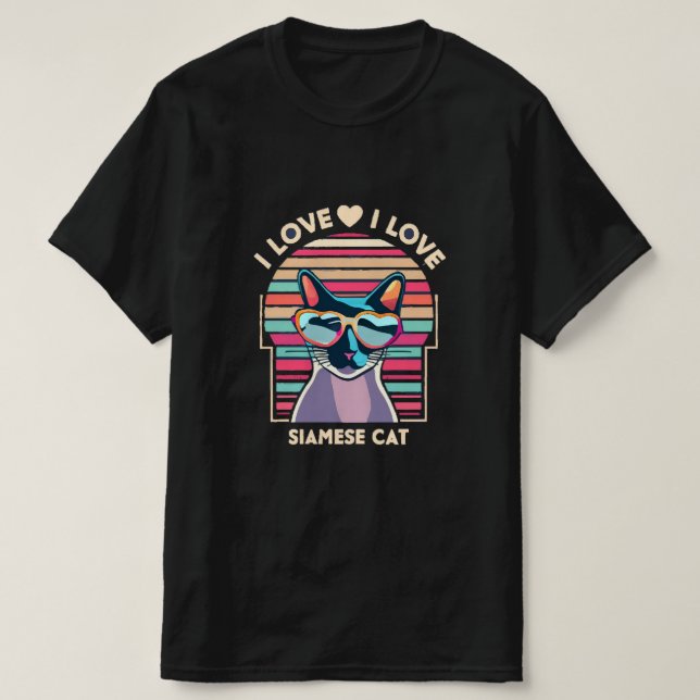 I love Siamese cat T-Shirt (Design Front)