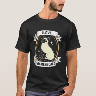 I Love Siamese Cat T-Shirt