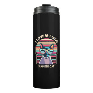 I love Siamese cat Thermal Tumbler