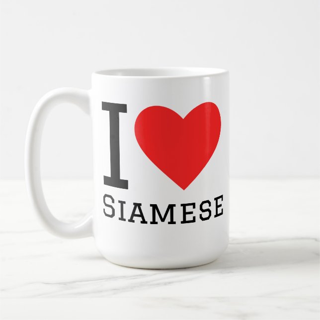 I love Siamese  Coffee Mug (Left)
