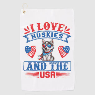 I love Siberian Huskies and the USA Golf Towel