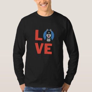 I Love Siberian Husky Dog Puppy Pet Owner And Anim T-Shirt