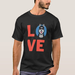 I Love Siberian Husky Dog Puppy Pet Owner And Anim T-Shirt