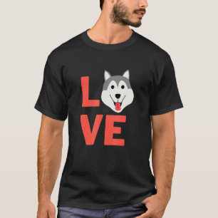 I Love Siberian Husky Dog Puppy Pet Owner And Anim T-Shirt