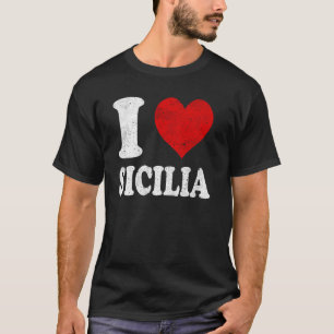 I Love Sicilia Italy Vintage T-Shirt