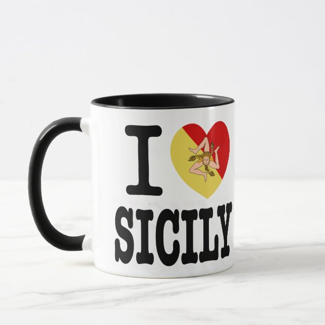 I Love Sicily Novelty Mug  (Left)