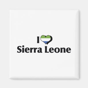 I Love Sierra Leone Flag Magnet