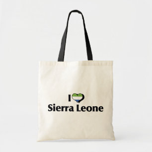 I Love Sierra Leone Flag Tote Bag