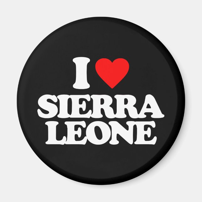 I LOVE SIERRA LEONE MAGNET (Front)