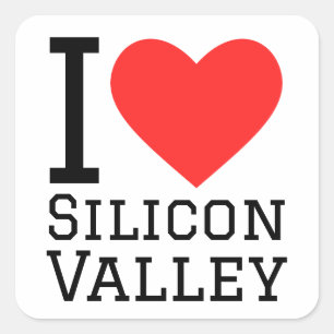 I love Silicon Valley  Square Sticker