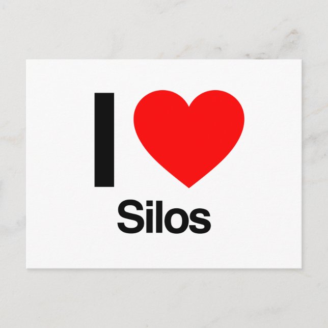 i love silos postcard (Front)