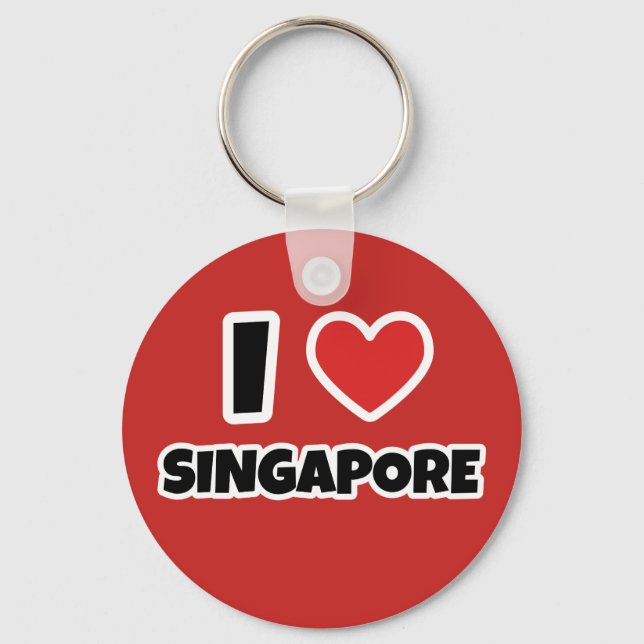 I love Singapore Key Ring (Front)
