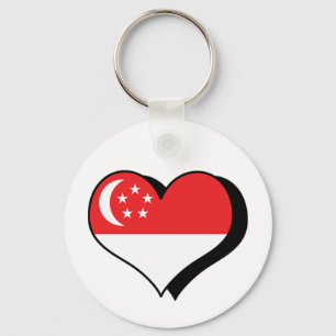 I Love Singapore Keychain