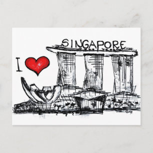 I love Singapore Postcard