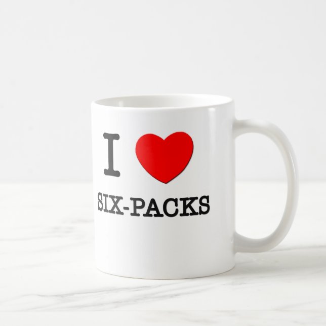 I Love Six-Packs Coffee Mug (Right)