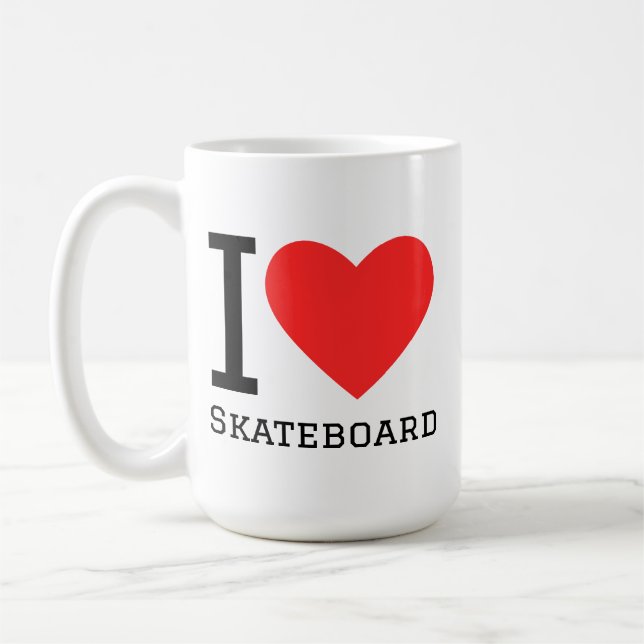 I love skateboard coffee mug (Left)