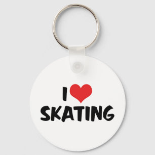 I Love Skating Keychain