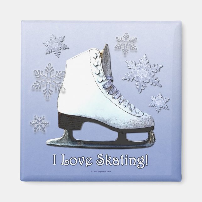 I Love Skating Magnet (Front)