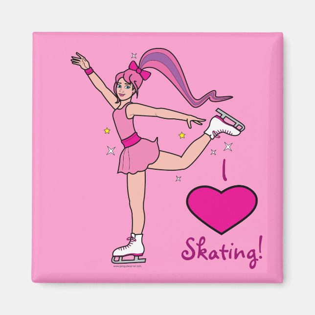 I Love Skating Magnet (Front)
