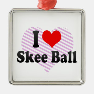 I love Skee Ball Metal Tree Decoration