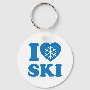 I Love Ski Key Ring