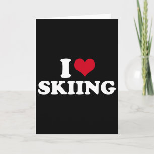 I Love Skiing  Card