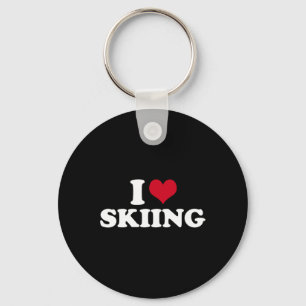 I Love Skiing Key Ring