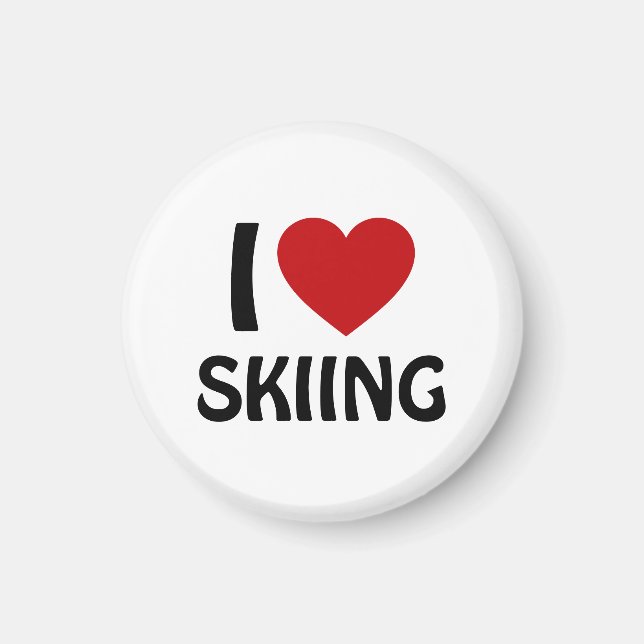 I love SKIING Magnet (Front)