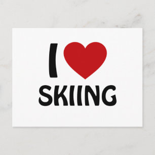 I love SKIING Postcard
