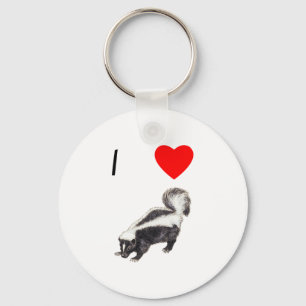 I Love Skunks (2) Key Ring