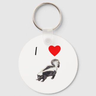I Love Skunks (2) Key Ring