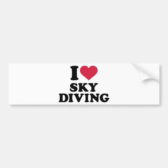 I love Skydiving Bumper Sticker (Front)