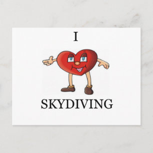 i love skydiving postcard