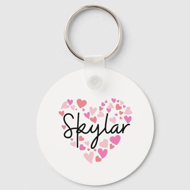 I love Skylar Key Ring (Front)