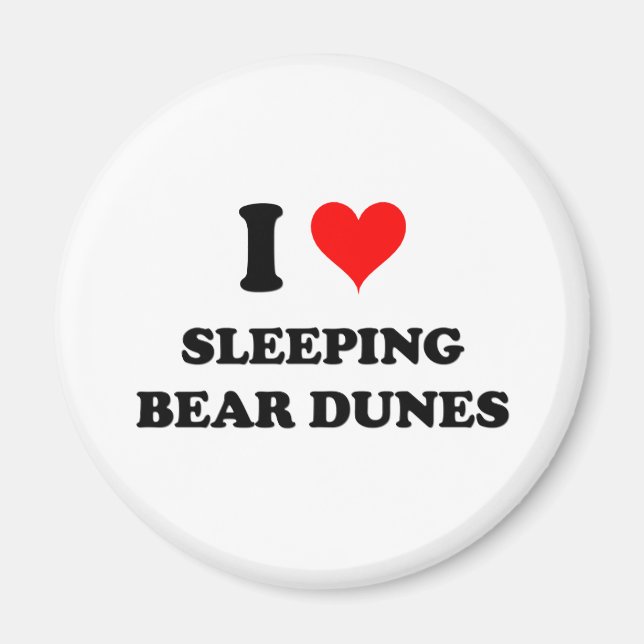 I Love Sleeping Bear Dunes Michigan Magnet (Front)