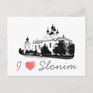 I Love Slonim Belarus Architecture Postcard