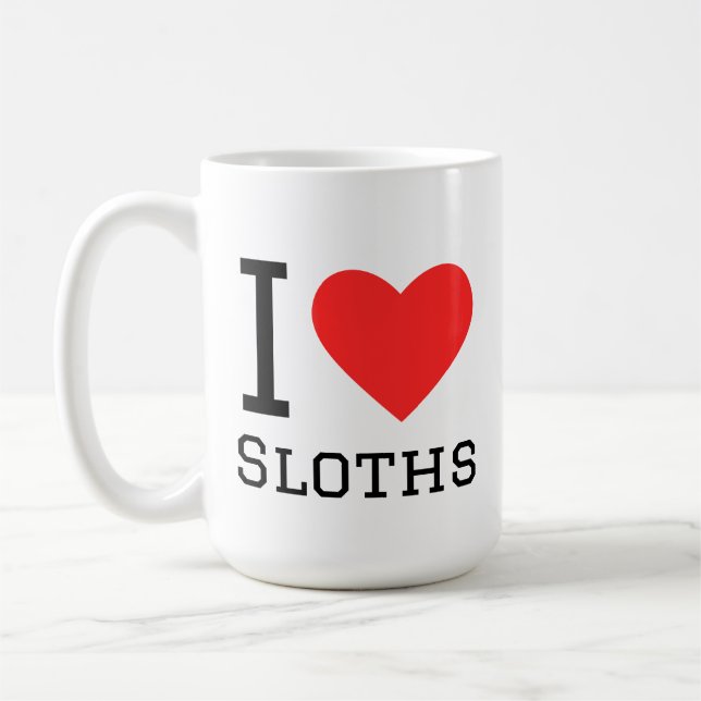 I love sloths coffee mug (Left)