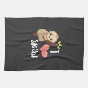 I LOVE Sloths! Cute Sloth T-Shirt Tea Towel