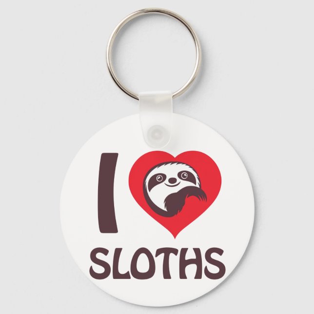 I love Sloths Key Ring (Front)
