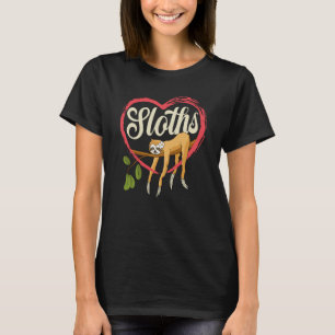 I love sloths sloth cute sloth in loveheart graphi T-Shirt