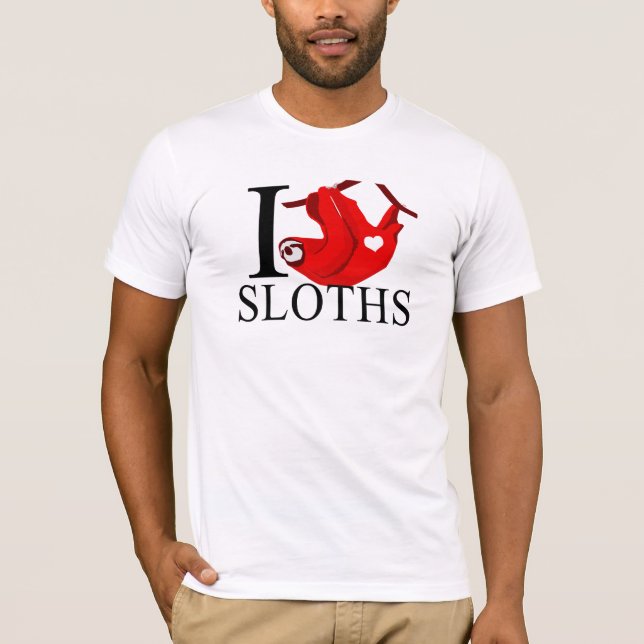 I Love Sloths T-shirts (Front)