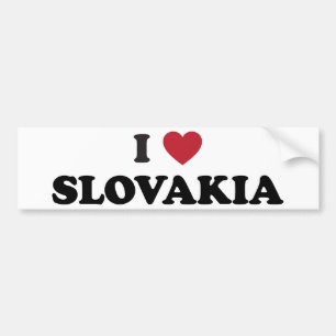 I Love Slovakia Bumper Sticker